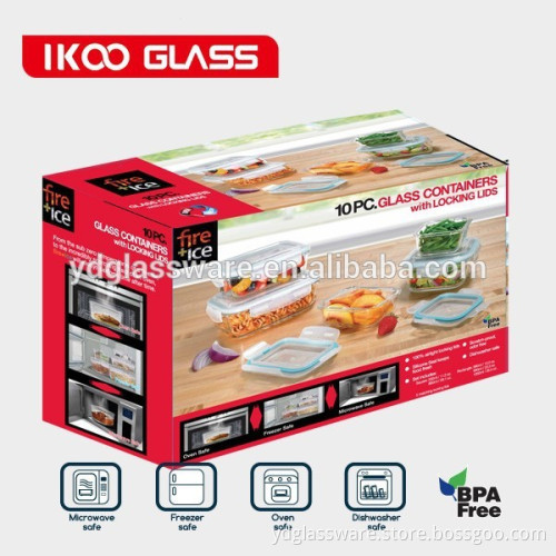 6 pieces borosilicate glass pantry canister with pp Lid